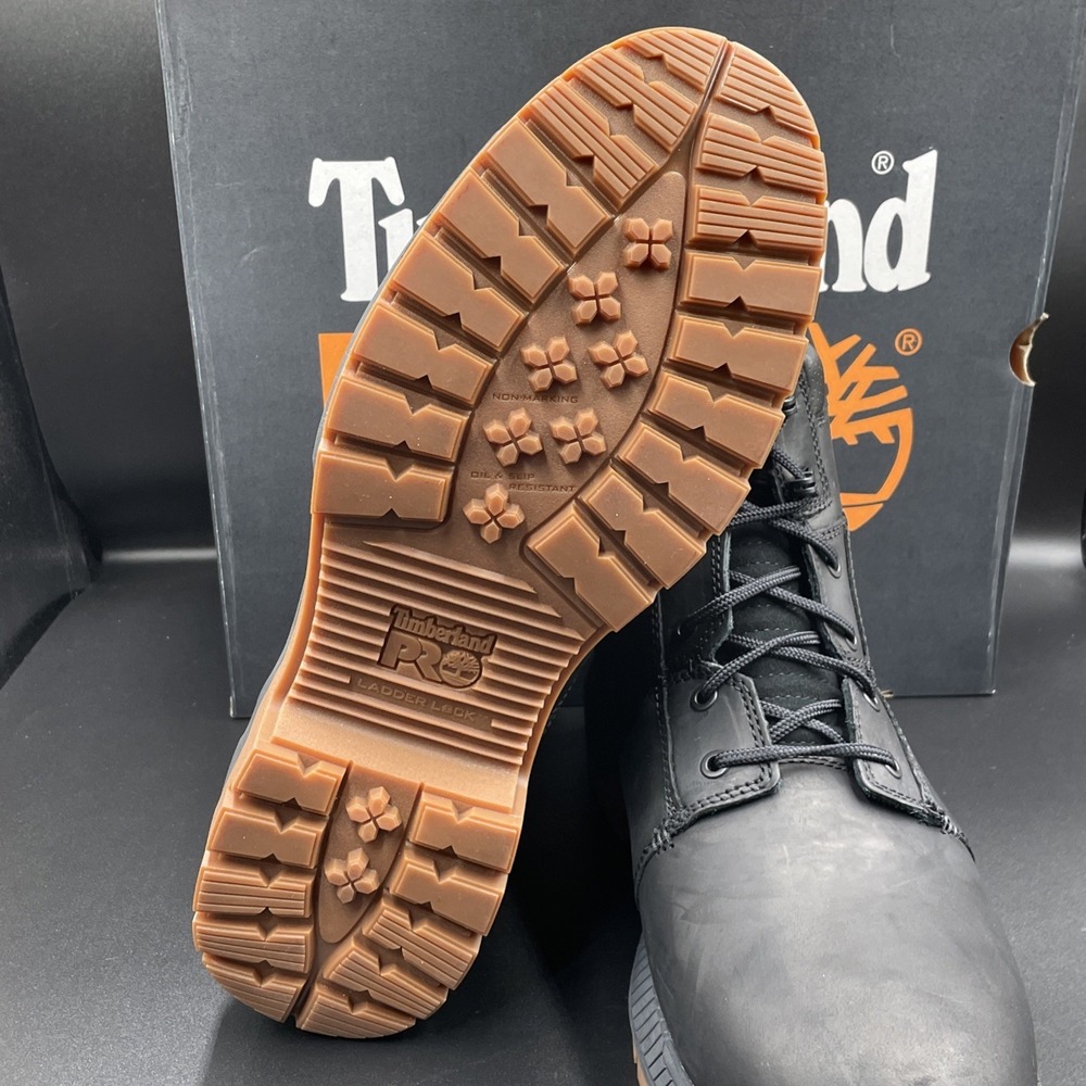 Timberland PRO Montauk 6" Mens Size 13 M Black Waterproof Leather Work Boots NEW - Picture 3 of 8